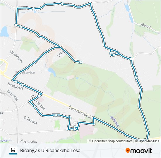 ŠKOLNÍ 1 bus Line Map
