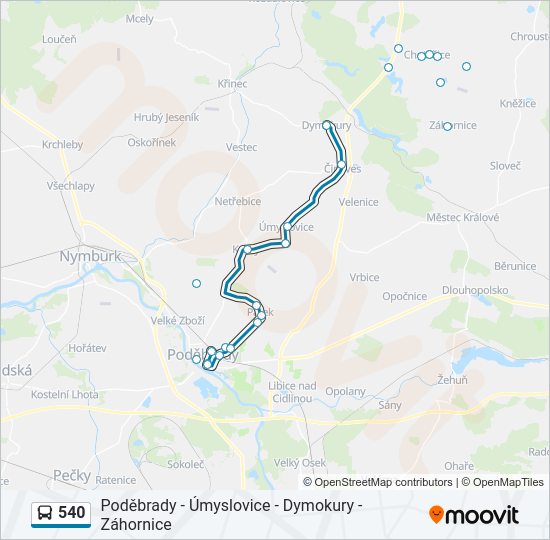 540 bus Line Map