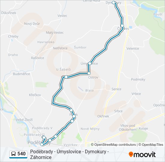 540 bus Line Map