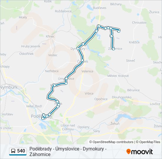 540 bus Line Map