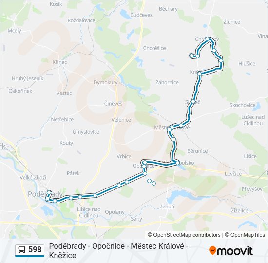 598 bus Line Map