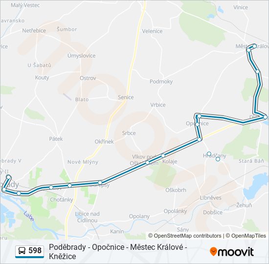 598 bus Line Map