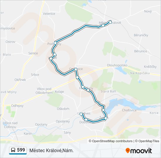 599 bus Line Map