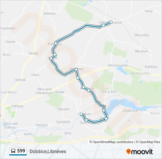 599 bus Line Map