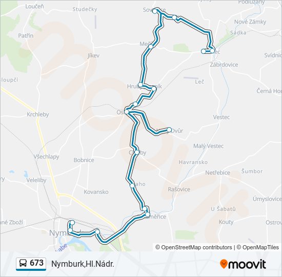 673 bus Line Map