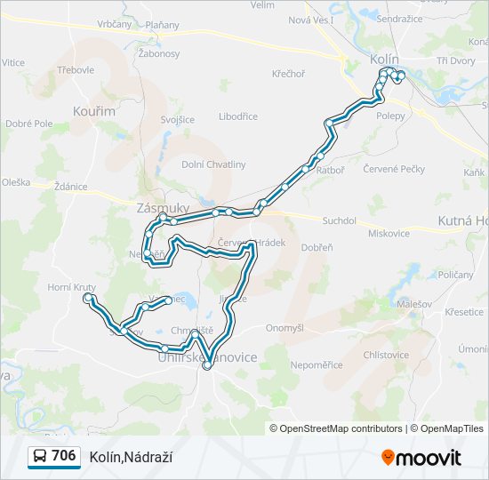 706 bus Line Map