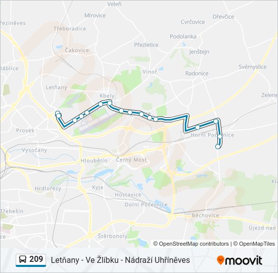  209: карта маршрута