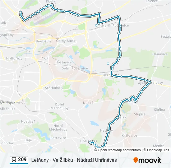 209  Line Map