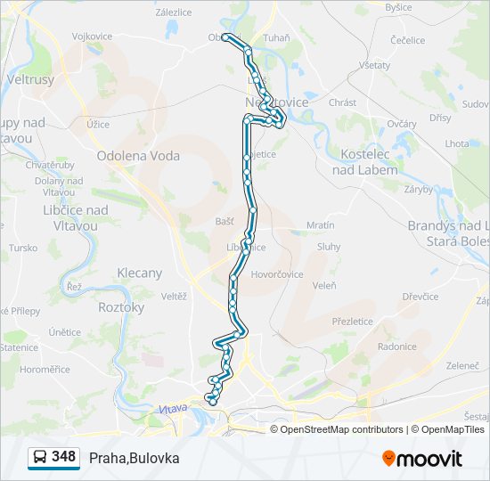 348 bus Line Map