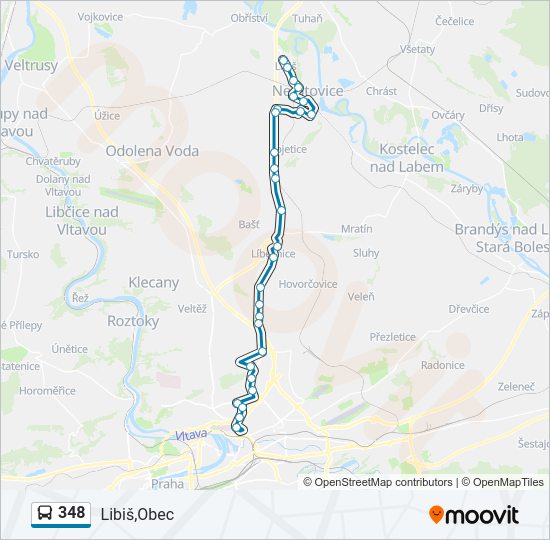 348 bus Line Map