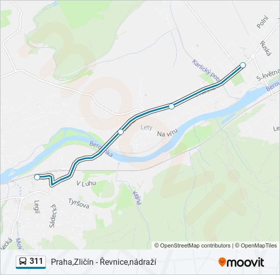 311 bus Line Map