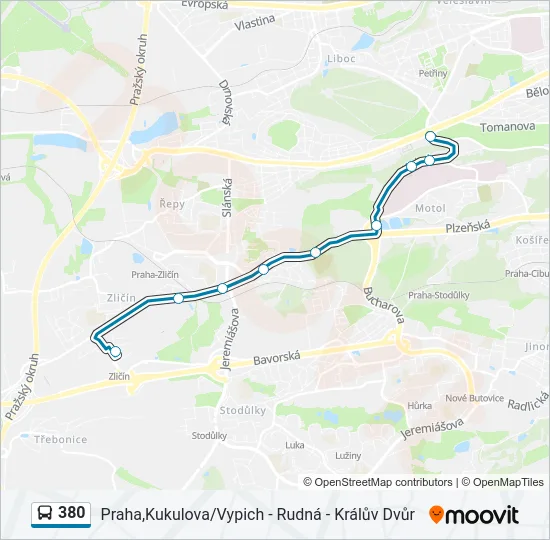  380: карта маршрута