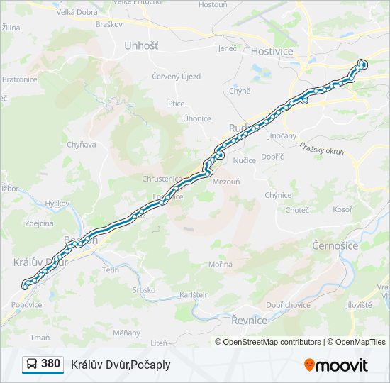 Автобус 380: карта маршрута