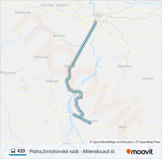 420 autobus Mapa linky