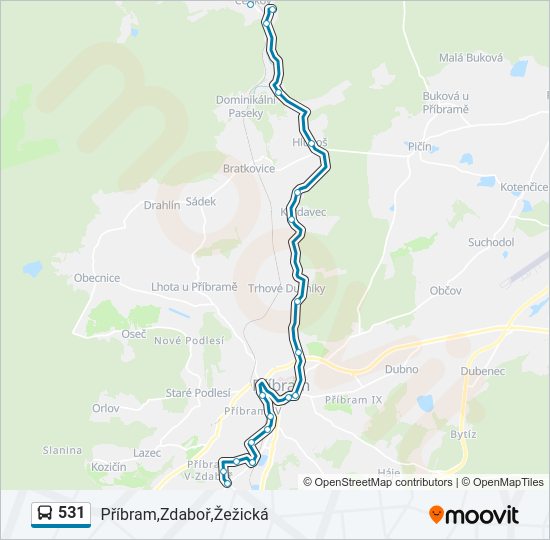 531 bus Line Map