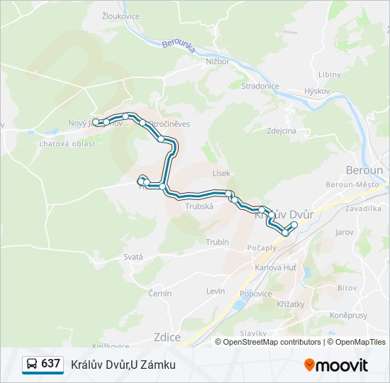 Автобус 637: карта маршрута