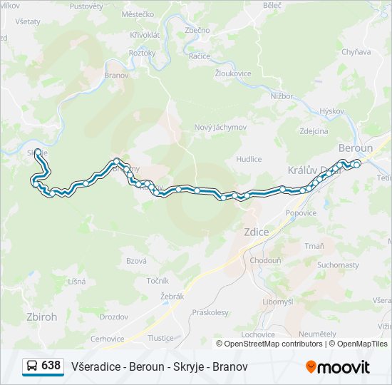 Автобус 638: карта маршрута