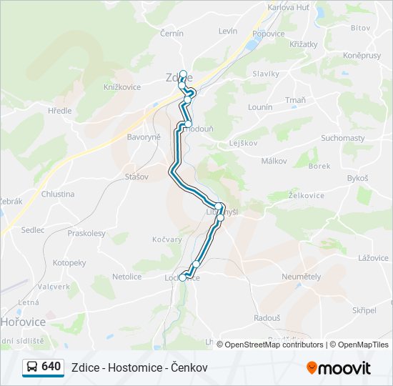 640 bus Line Map