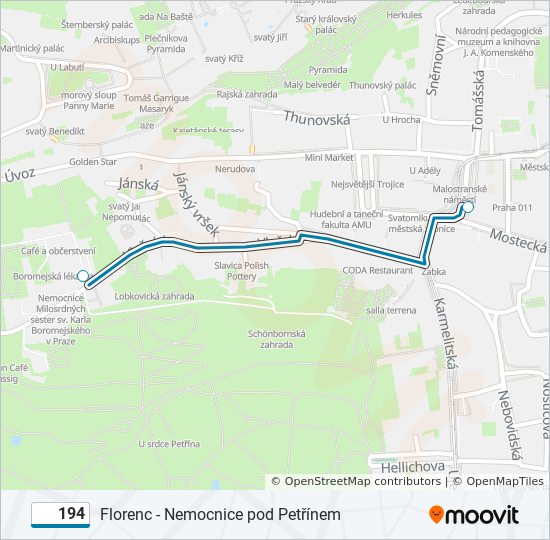 194 bus Line Map