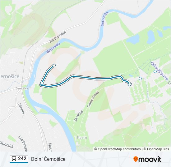 242 autobus Mapa linky