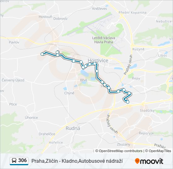 306 autobus Mapa linky