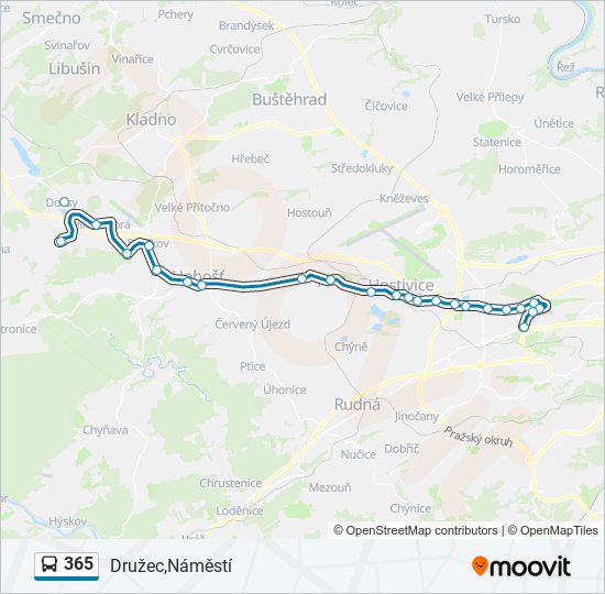 Автобус 365: карта маршрута