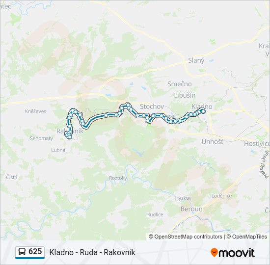 625 bus Line Map