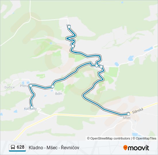 628 autobus Mapa linky