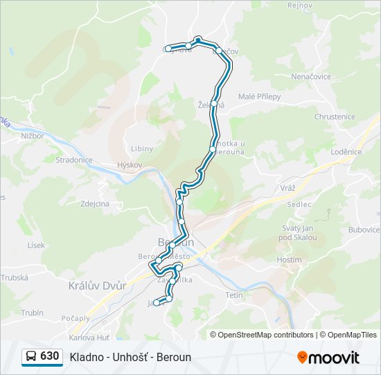 630 autobus Mapa linky