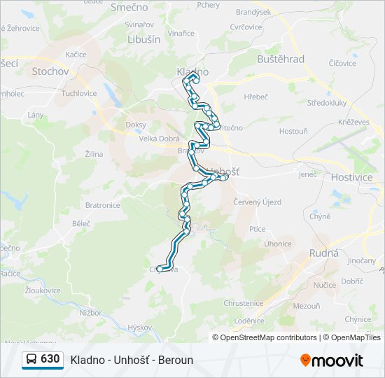 630 autobus Mapa linky