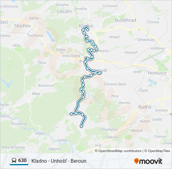 630 autobus Mapa linky