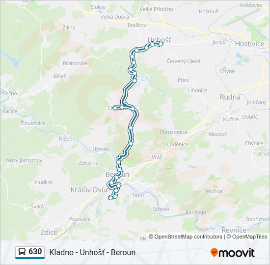 630 autobus Mapa linky