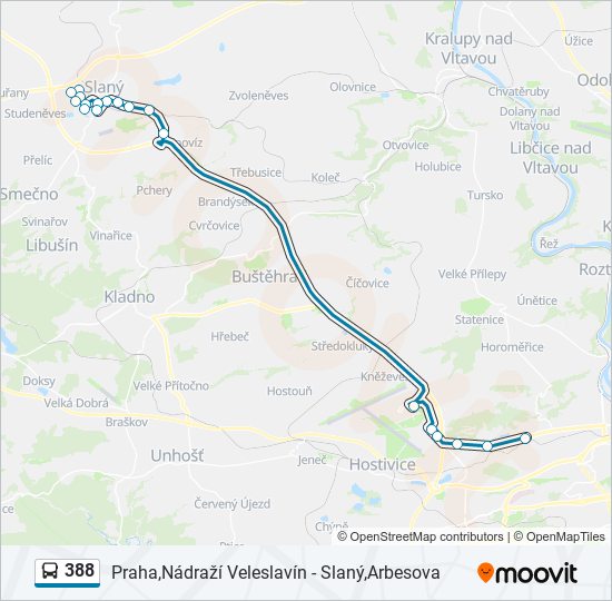 388 bus Line Map