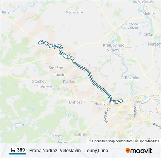 389 bus Line Map