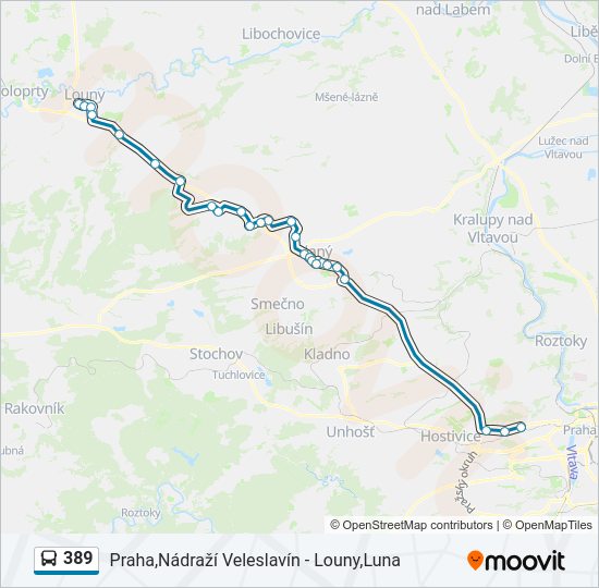 389 bus Line Map