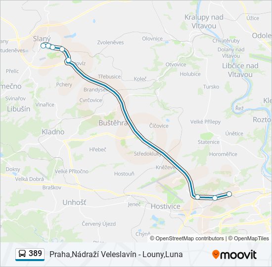 389 bus Line Map