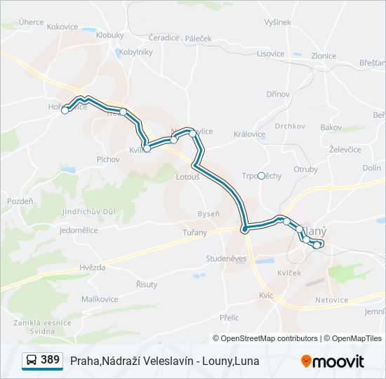 389 bus Line Map