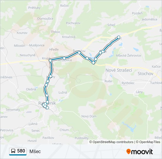 580 bus Line Map