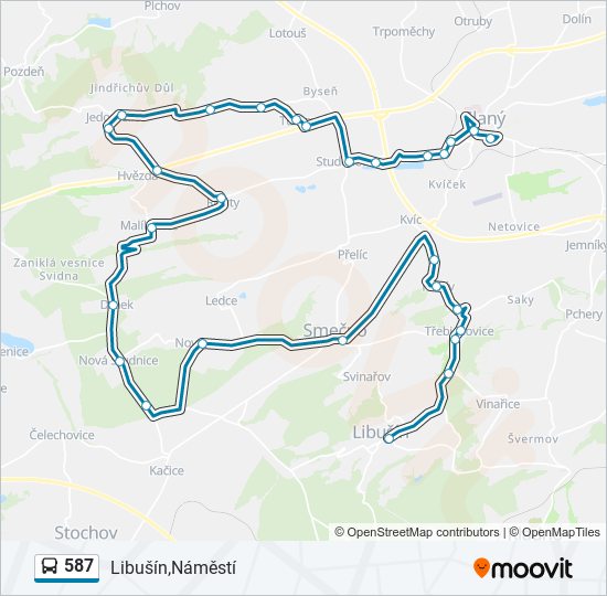 587 bus Line Map