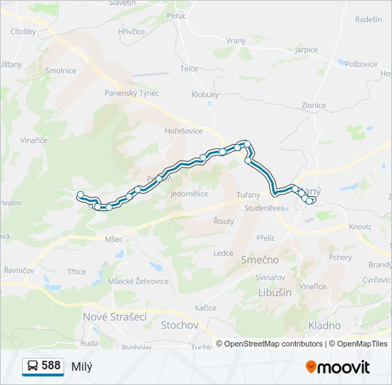 588 bus Line Map