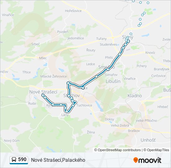 590 bus Line Map