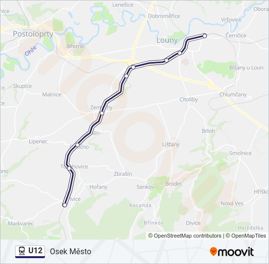 U12 Route Schedules Stops Maps Osek Mesto Updated