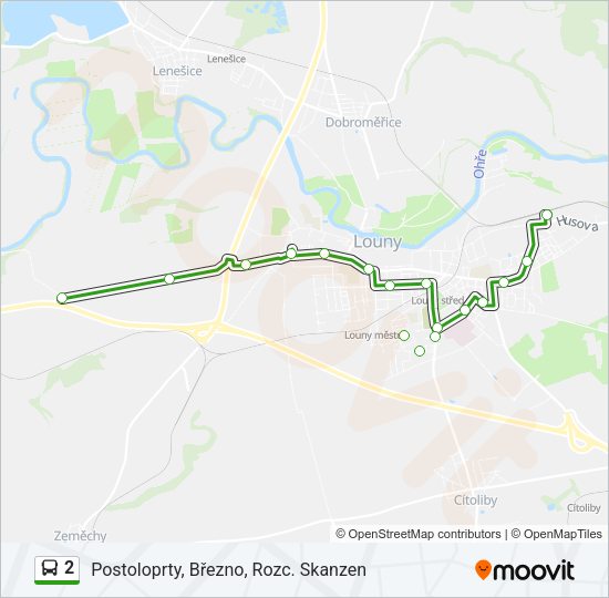 2 Bus Line Map