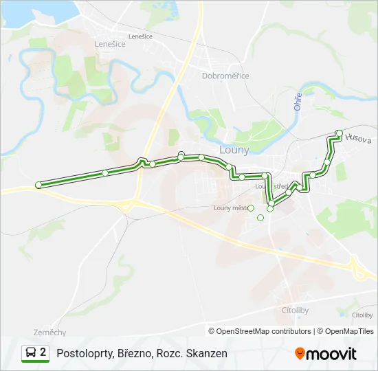 2 Bus Line Map