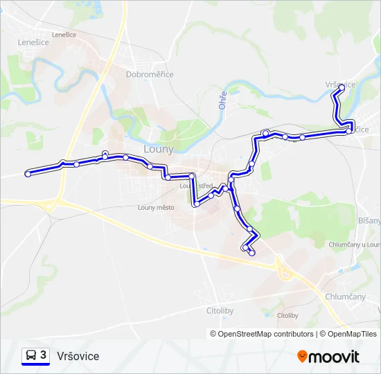 3 Bus Line Map