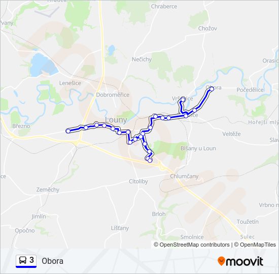 3 Bus Line Map