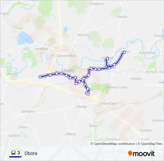 3 Bus Line Map
