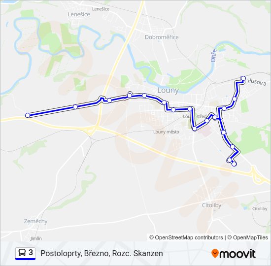 3 Bus Line Map