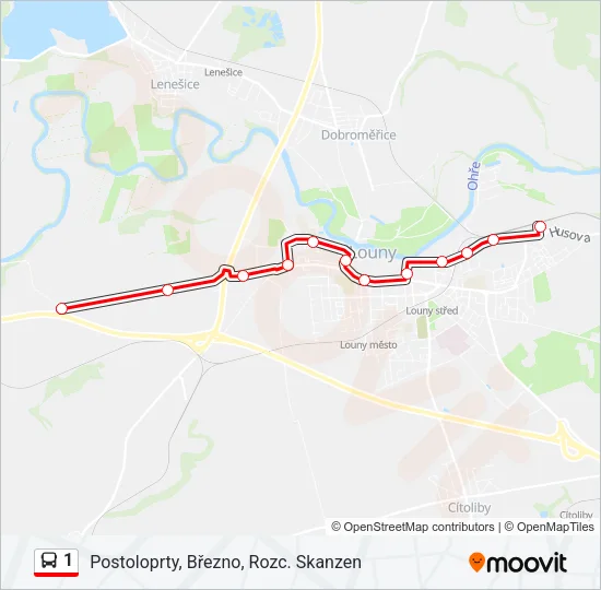1 Bus Line Map