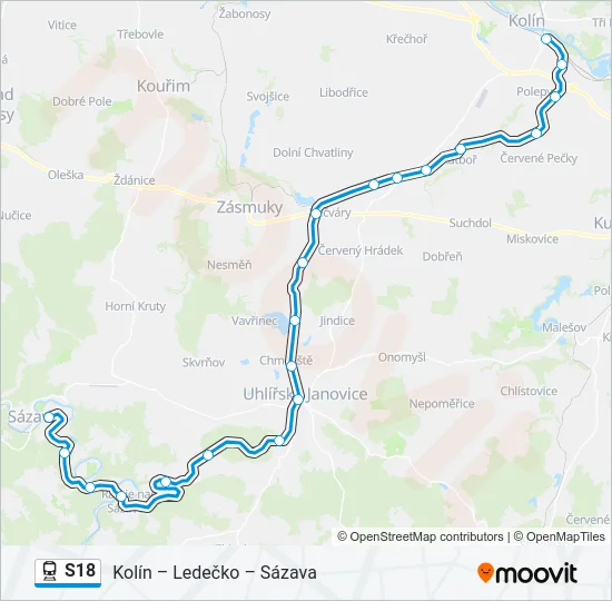 S18 Train Line Map